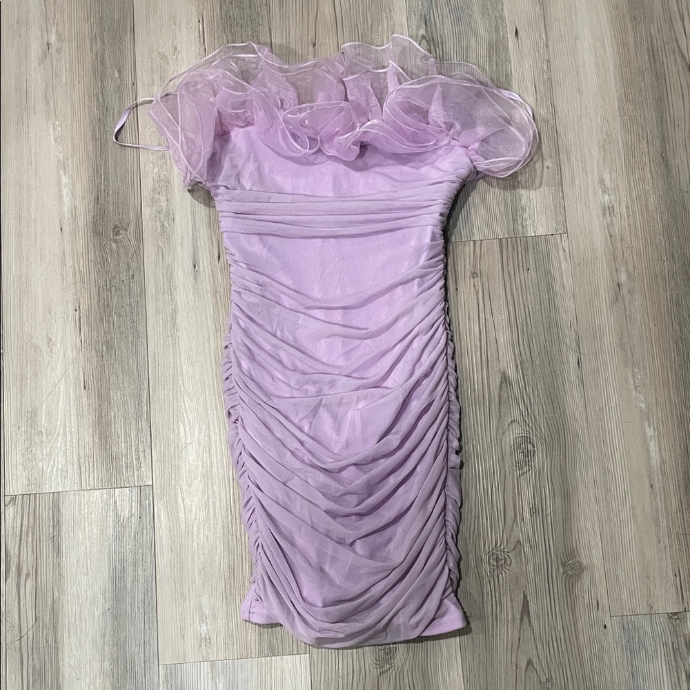 Hello Molly Strapless Lavender Dress